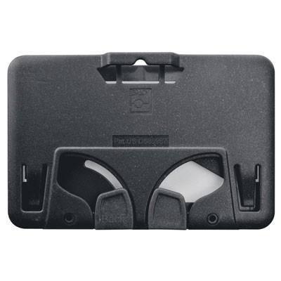 BRADY | 1840-6671 B-Holder BLACK 3-Card Rigid Plastic Horizontal Holder (100 Holders)